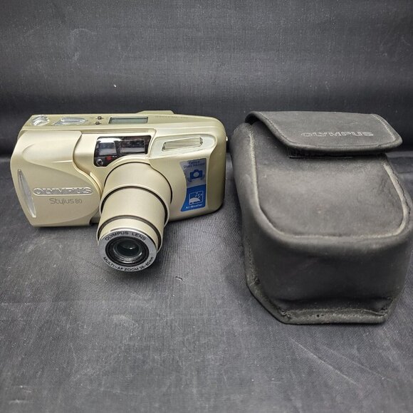Olympus Stylus 80 Film Camera 35mm Point and Shoot Film Camera & Case Tested - Picture 2 of 11